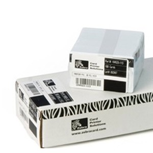 Karty plastikowe PVC ZEBRA 100szt 0,25mm wizytówki