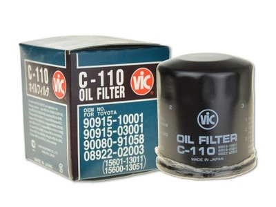 TOYOTA AVENSIS T25 03-08 1.8 FILTER OILS VIC JAPAN - milautoparts-fr.ukrlive.com