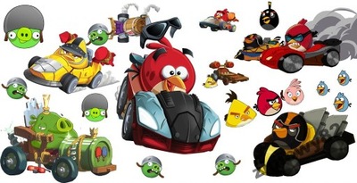 Angry Birds GO pakiet naklejek 120x60 cm