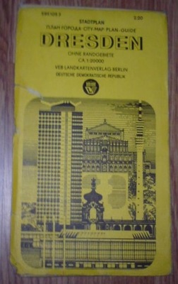 NIEMCY NRD - DREZNO DRESDEN PLAN MIASTA MAPA 1973