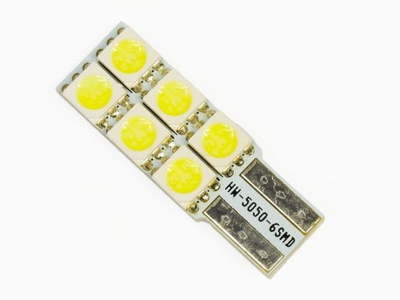 LUZ DIODO LUMINOSO LED LATERAL CAN BUS W5W T10 6 SMD CANBUS  