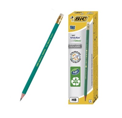 OLÓWEK BIC ECO EVOLUTION Z GUMKĄ