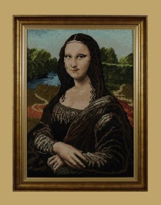Obraz - haft krzyżykowy "Mona Lisa"