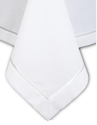 Obrus teflonowany biały 140x300 bankietowy elegancki plamoodporny