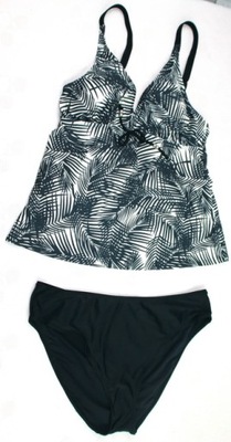Strój kąpielowy tankini wzorzysty top z figami 48