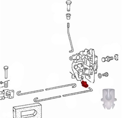 RIVET DE BIELLETTE DE SERRURE VW CADDY GOLF MK1 LUPO POLO - milautoparts-fr.ukrlive.com