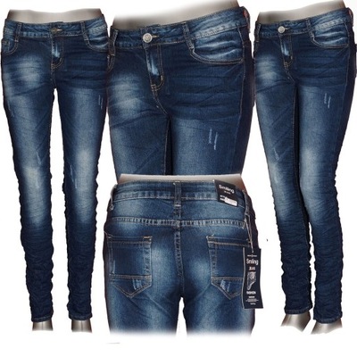 JEANSY RURKI PRZETARCIA SPODNIE JEANSOWE 40