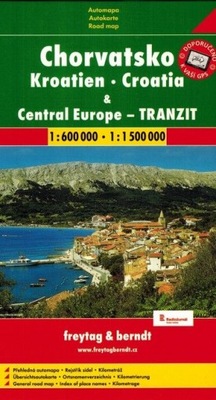 CHORWACJA - MAPA DOJAZDOWA / EUROPA CENTRALNA