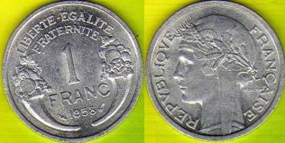 Francja 1 Franc 1958 r.