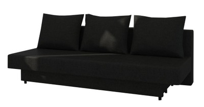 Kanapa AMAZA sofa rozkładana wersalka czarna RIBES
