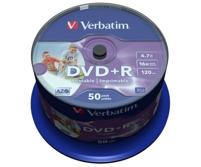 VERBATIM DVD+R 4,7GB PRINTABLE cake 50 DO NADRUKU