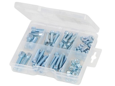 ZESTAW ŚRUB Z ŁBEM WALCOWYM NAKRĘTKI 75 el. 520988