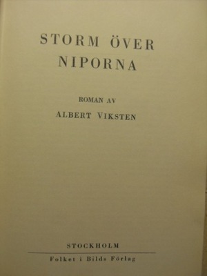 STORM OVER NIPORNA ALBERT VIKSTEN SZWECJA 1939