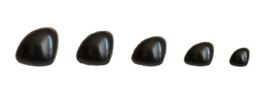 5 szt - sampler, zestaw - bezpieczne noski czarne