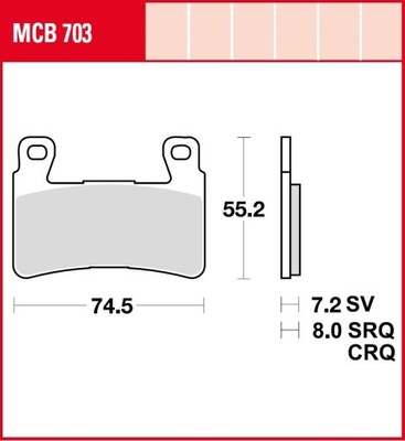 TRW SABOTS DE FREIN DE FREIN MCB703 - milautoparts-fr.ukrlive.com