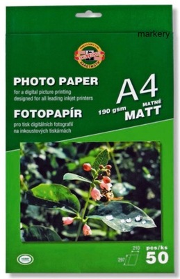 Koh i noor Papier Fotograficzny Matowy 190g A4 50s