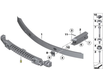 ÉTAT NOUVEAU POUTRE PARE-CHOCS AVANT BMW X3 F25 OE!!! - milautoparts-fr.ukrlive.com