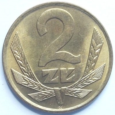 Moneta 2 zł złote 1977 r mennicza stan 1 z rulonu
