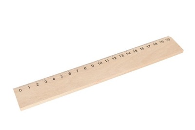 Linijka 20 cm DREWNIANA miarka BUK naturalna z drewna eko