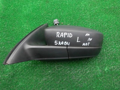 Дзеркало skoda rapid 5ja ліва 5 кабелі чорні оригінал фото №1