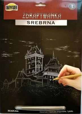 ZDRAPYWANKA srebrna ZAMEK zdrapka 4514