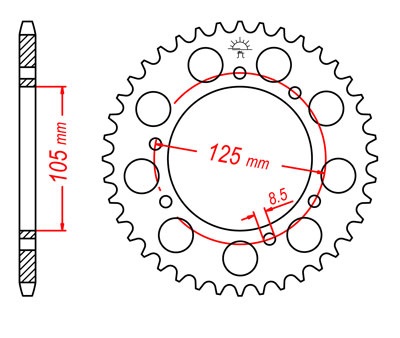 JT PIGNON ARRIÈRE 4402 48 YAMAHA DT 50 '03-'06, MALAGUTI XTM, MRX, SMX (4402 - milautoparts-fr.ukrlive.com