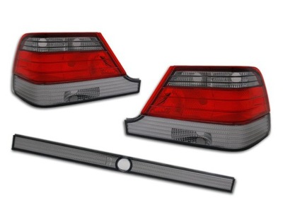 Lampy tylne MERCEDES W140 S-klasa Red Black Clear