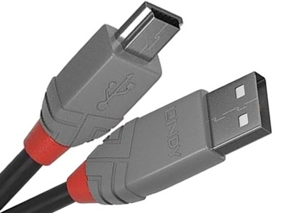 KABEL USB 2.0 A - MINI-B LINDY ANTHRA LINE 0,5M