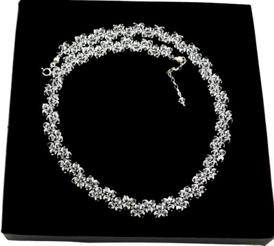 Naszyjnik ślubny kryształy SWAROVSKI krystaliczny