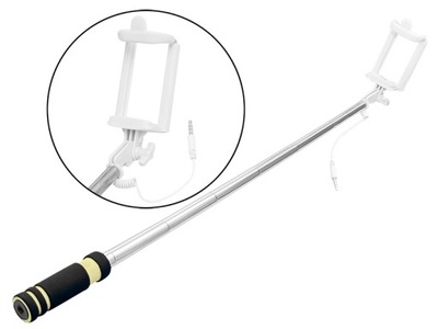 SELFIE STICK KIJEK PATYK Z KABLEM MONOPOD TELEFONU