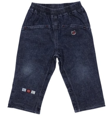 OBAIBI fajne jeansowe spodnie na podszewce 80-86