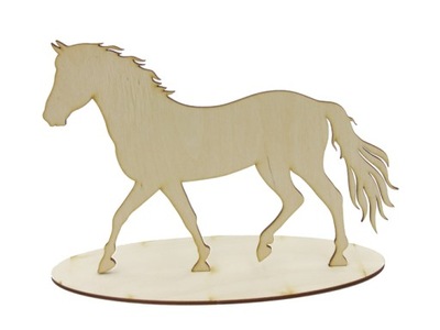 Koń z drewna KONIE zawody figurka ozdoba statuetka