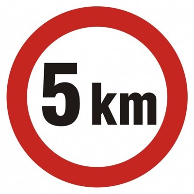 Ograniczenie prędkości 5km znak 33x33 płyta PCV