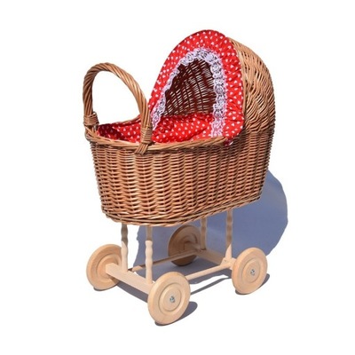 Tradycyjny wózek dla lalek-WIKLINA PREMIUM