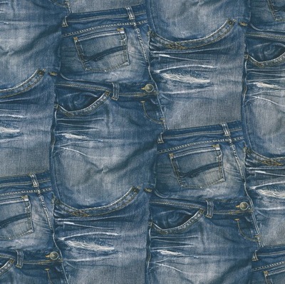 OAZJA WYPRZEDAŻ Tapeta Rasch Młodzieżowa papierowa Kids Teens Jeansy