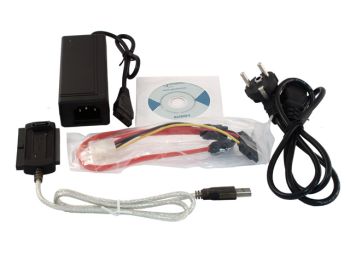 Adapter USB 2.0 do IDE SATA 2.5'' i 3.5'' zasilacz GMB