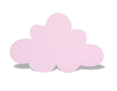 Chmurka średnia ozdoba dekor ścienny 3D różowa