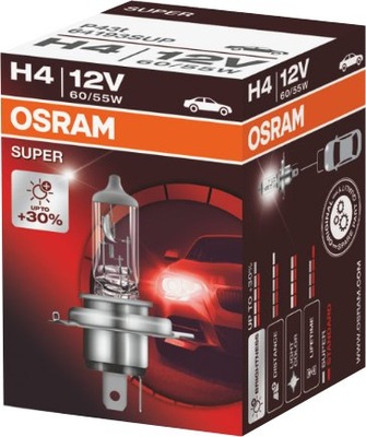 OSRAM Super H4 12V 60/55W +30% więcej światła