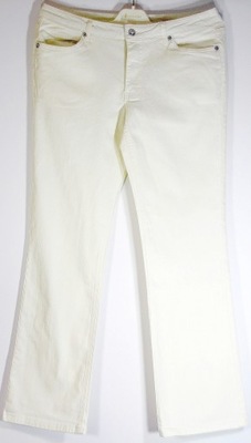 Spodnie białe natur stretch Bawełna R 42