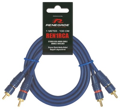 Kabel Renegade REN1RCA 2x RCA (cinch) 1m przewód sygnałowy RCA