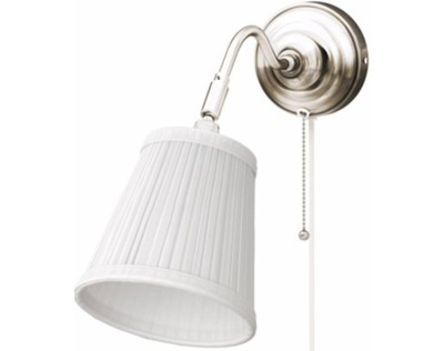 IKEA ARSTID lampa ścienna kinkiet lampka niklowana