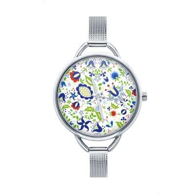 Zegarek z grafiką KASZUBSKIE KWIATY kolorowe