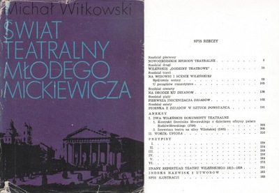 ŚWIAT TEATRALNY MŁODEGO MICKIEWICZA Witkowski