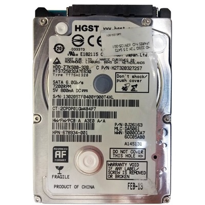 HGST HTS725032A7E630 | PN 0J26163 | dawca SaY