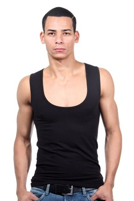 koszulka na ramiączkach męska czarna top 2015 XL