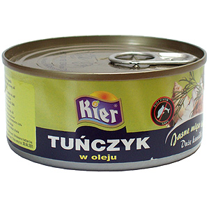 Tuńczyk w oleju - duże kawałki 170g Kier