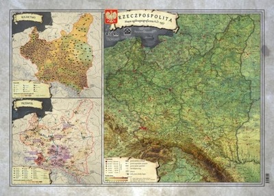 Rzeczpospolita Polska Mapa II RP 1937 dwustr. A3