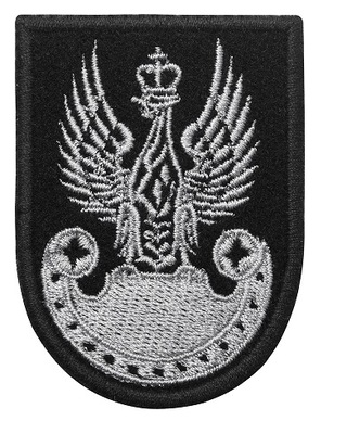 Naszywka haftowana na CZARNY beret Wojskowy ORZEŁEK godło