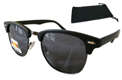 Okulary Polaryzacyjne Czarne Filtr UV400 Clubmaste