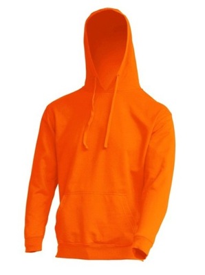 Bluza z kapturem męska - Pomarańczowa - L